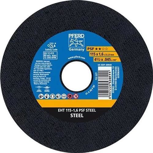 Disque à tronçonner de métal - EHT 115-1,6 PSF - PFERD - pour acier / fin / pour meuleuse d'angle