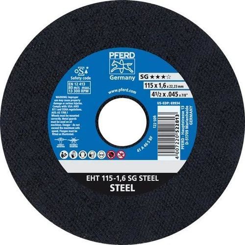 Disque à tronçonner de métal - EHT 115-1,6 SG - PFERD - pour acier / fin