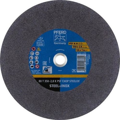 Disque à tronçonner pour acier - PSF CHOP STEELOX - PFERD - pour acier inoxydable / pour chantier