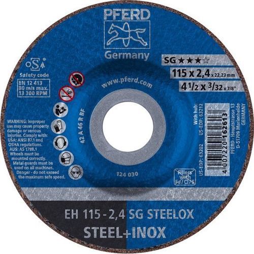Disque à tronçonner pour acier inoxydable - EH 115-2,4 SG - PFERD - fin / pour meuleuse d'angle