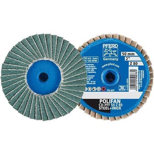 Disque à lamelle en oxyde d'aluminium - CD PFF 50 Z 80 - PFERD - à lamelles verticales / en oxyde de zirconium / de finition