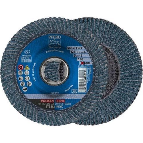 Disque à lamelle de finition - PFR 125-L Z 40 SGP STEELOX/X-LOCK - PFERD - pour acier inoxydable