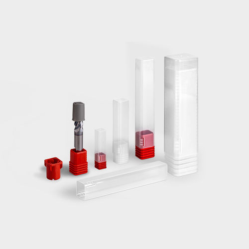 Tube d'emballage en plastique - TopPack - rose plastic - pour fraise / pour outils en carbure