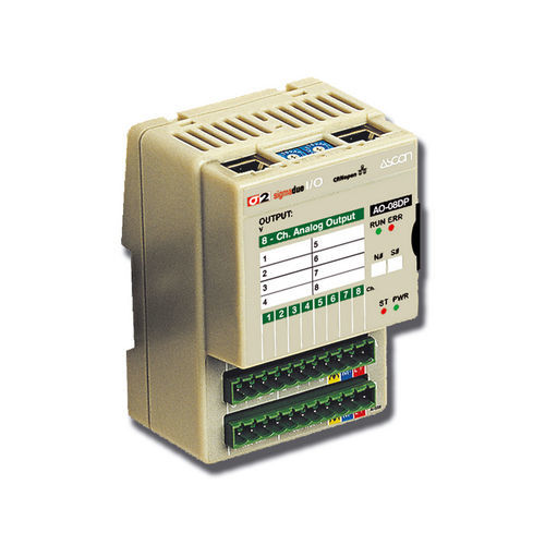 Module E/S analogique - AO-08DP - ASCON TECNOLOGIC - CANopen / Modbus / à 8 sorties analogiques