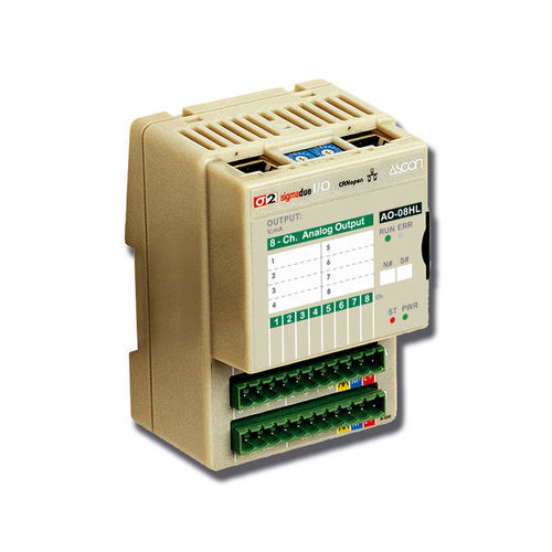 Module E/S analogique - AO-08HL - ASCON TECNOLOGIC - CANopen / Modbus / à 8 S