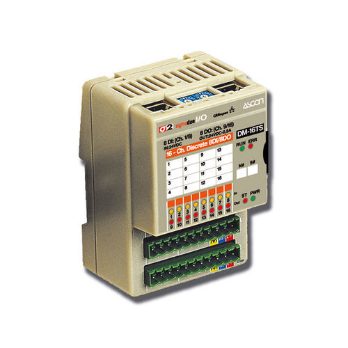 Module E/S numérique - DM-16TS - ASCON TECNOLOGIC - CANopen / à 16 E/S / à 8 S