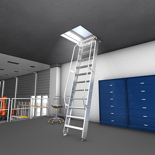 Escabeau fixe - Hailo Professional - en aluminium / 12 marches