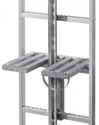 Échelle en acier inoxydable - 9625021  - Hailo Professional - simple / pliante / à plate-forme