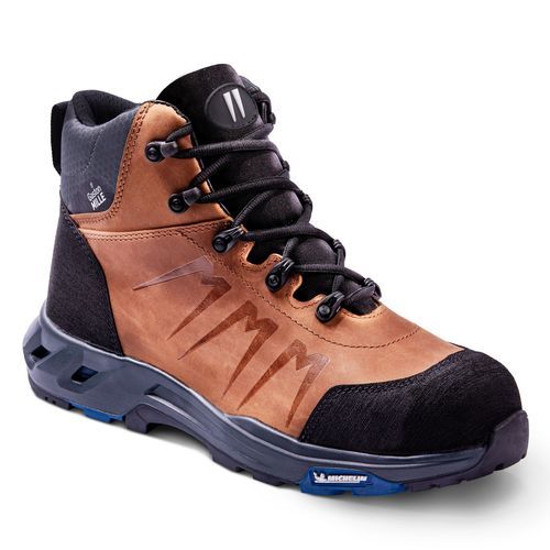 Chaussures de sécurité pour chantier - TOP ADDICT BROWN - Gaston MILLE - antidérapante / étanche / antiperforation
