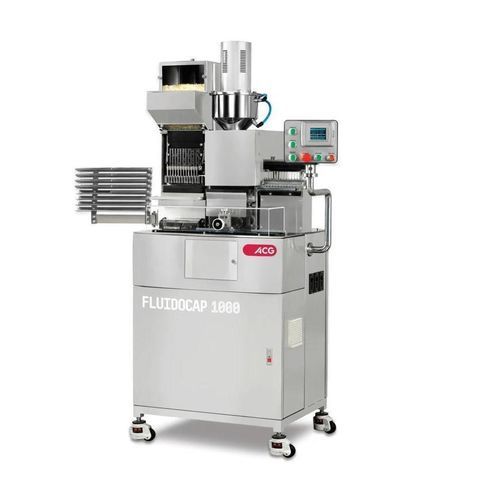 Remplisseuse semi-automatique - FLUIDOCAP 1000 - ACG Worldwide - pour bouteilles / pour liquide visqueux / de liquides