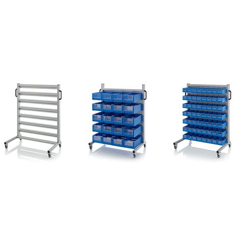 Chariot de stockage - SR.L series - AUER Packaging GmbH - aluminium / à étagères / porte-bacs