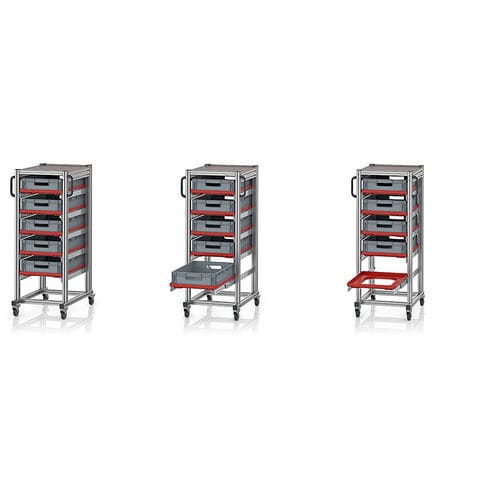 Chariot pour bac euro - SE series - AUER Packaging GmbH - de transport / aluminium / à étagères