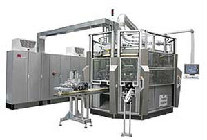 Machine de sérigraphie servocommandée - max. 80 p/min | RS 3480 - Isimat - à 3 couleurs / pour bouteilles en verre / pour bouteilles en plastique