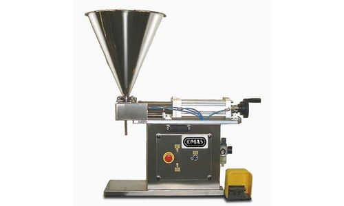 Remplisseuse semi-automatique - DVP - Omas Tecnosistemi S.p.a. - de bouteilles / pour produits pâteux / verticale