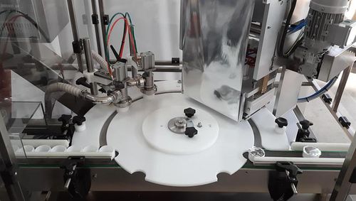 Remplisseuse boucheuse monobloc - RT2U - PMR System Group - pour crème cosmétique / pour liquides à haute viscosité / pour pots