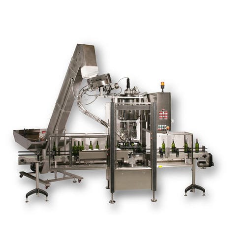 Capsuleuse-sertisseuse-étiqueteuse à scellement par galets - Zalkin - rotative / automatique / pour aluminium