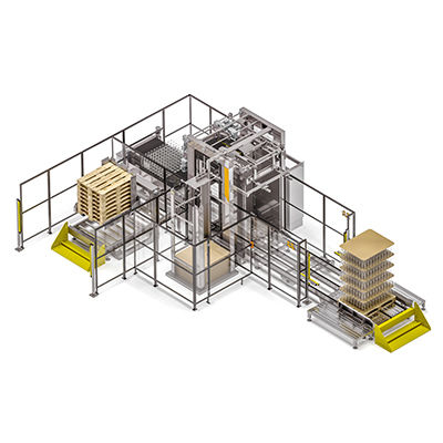 Dépalettiseur automatique - VEGA60 - TMG Impianti S.p.a. - par poussée / pour l'industrie alimentaire et de la boisson / bouteille