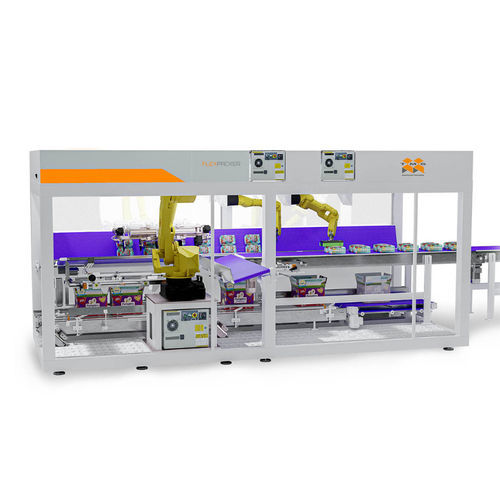 Encaisseuse robotisée - FLEX - TMG Impianti S.p.a. - verticale / totalement automatique / pour l'industrie agroalimentaire