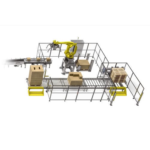Palettiseur de canettes - FLEXROBOT - TMG Impianti S.p.a. - robotisé / de barquettes / de cartons