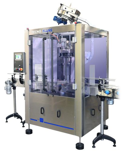 Capsuleuse rotative - MTR 4 &ndash; T4 &ndash; AV &ndash; Pilfer Proof - SEVEN FLUSS S.r.l. - automatique / pour l'industrie agroalimentaire