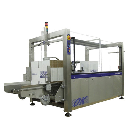 Formeuse de carton automatique - Superformer SF1 - OK International - ruban adhésif / de grande cadence / pour l'agroalimentaire