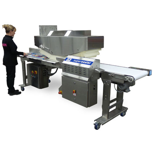 Scelleuse à air chaud - T-PAK 550  - OK International - semi-automatique / de sacs / pour l'industrie agroalimentaire