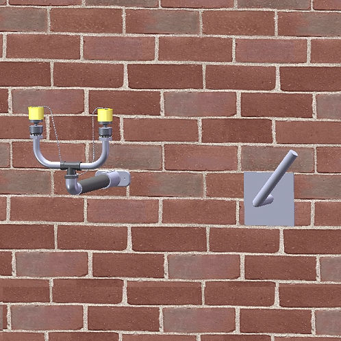 Douche oculaire murale - MB 20 TTW - Matcon B.V. - d'extérieur / en acier inoxydable