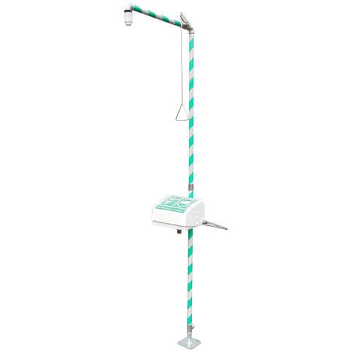 Douche de sécurité sur pied - MB 150/50 1" - Matcon B.V. - en plastique / avec douche oculaire / d'intérieur