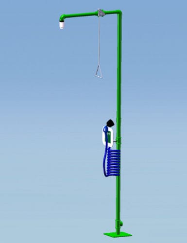Douche de sécurité sur pied - MB 150/15 - Matcon B.V. - en plastique / avec douche oculaire / d'intérieur