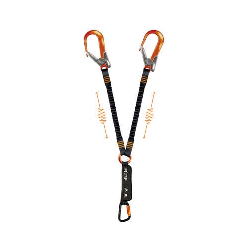 Longe anti-chute à sangle - ABSO® EDGE ELAS Y - NEOFEU - double / à absorption d'énergie