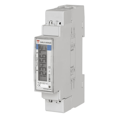 Compteur d'énergie électrique monophasé - EM111DINAV51XS1X - CARLO GAVAZZI - sur rail DIN / Modbus