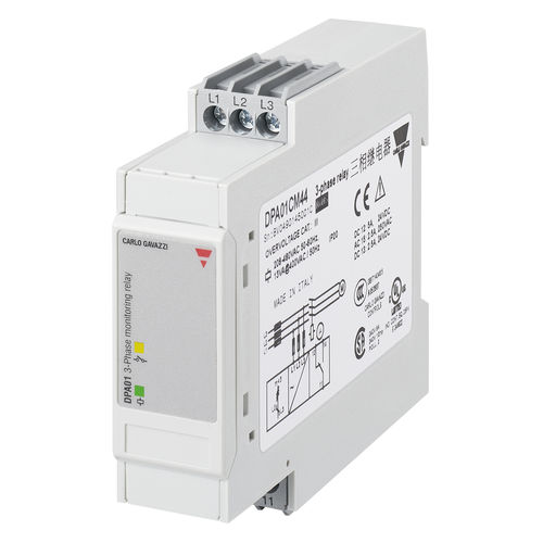 Relais de surveillance de fréquence - DPA01DM23 - CARLO GAVAZZI - de phase / d'absence de phases / 2NO/NF