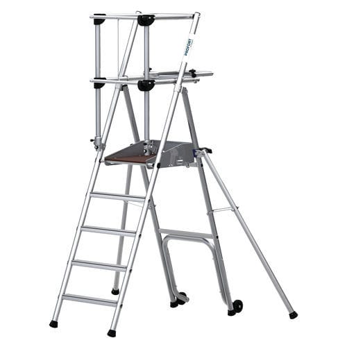 Échelle en aluminium - PROFORT - TUBESCA - à plate-forme / à crinoline