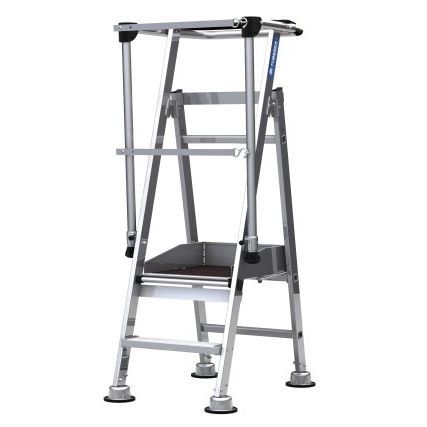 Échelle en aluminium - STABIL - TUBESCA - à plate-forme / escamotable / pour étagère