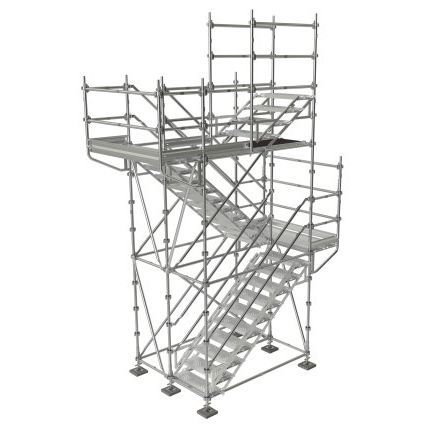 Escalier d'extérieur - MECASTEP - TUBESCA - en aluminium / en acier