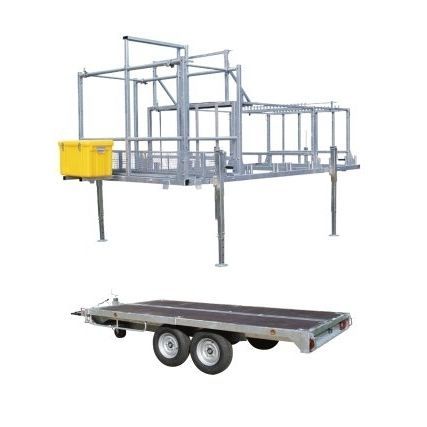 Remorque porte-conteneur - R200 ROLLER - TUBESCA - pour matériel industriel / à 2 essieux / compacte