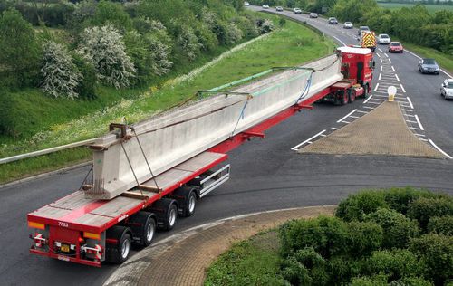 Semi-remorque à plateau - OVB - NOOTEBOOM - pour charges longues / à 6 essieux / tractée