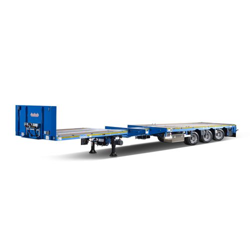 Semi-remorque gooseneck - MCO-MEGA - NOOTEBOOM - à 3 essieux / tractée / hydraulique
