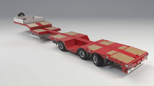 Semi-remorque porte-conteneur - OSDS-48-03V(EBW)  - NOOTEBOOM - benne / en suivi automatique / extra-surbaissée