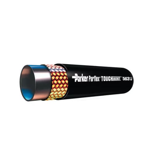 Assemblage de tuyau flexible hydraulique - 563TJ series - Parker Polyflex Division - Europe - industriel / enduit polyuréthane / haute pression