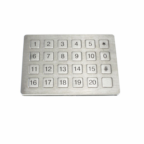 Clavier numérique 24 touches - KP9 - HONGKONG KOON TECHNOLOGY LTD - encastrable / en acier inoxydable / en caoutchouc