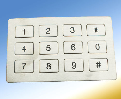 Clavier numérique 12 touches - KP5 - HONGKONG KOON TECHNOLOGY LTD - encastrable / en acier inoxydable / en caoutchouc