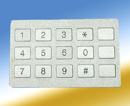 Clavier numérique 15-touches - KP8 - HONGKONG KOON TECHNOLOGY LTD - encastrable / en acier inoxydable / en caoutchouc