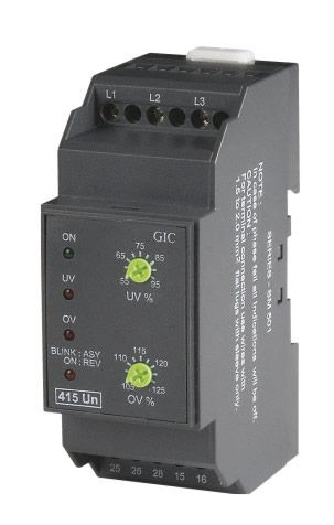 Relais de surveillance de tension -  SM 501 - General Industrial Controls (P) Ltd. - sur rail DIN / temporisé