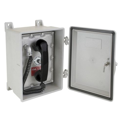 Borne d'appel analogique - 7805-001 - GAI-TRONICS - d'extérieur / murale / avec porte de protection