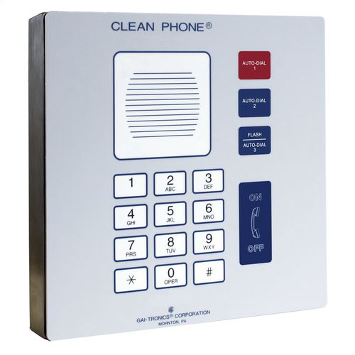 Téléphone analogique - 295-001W - GAI-TRONICS - pour salle blanche / mural / main-libre
