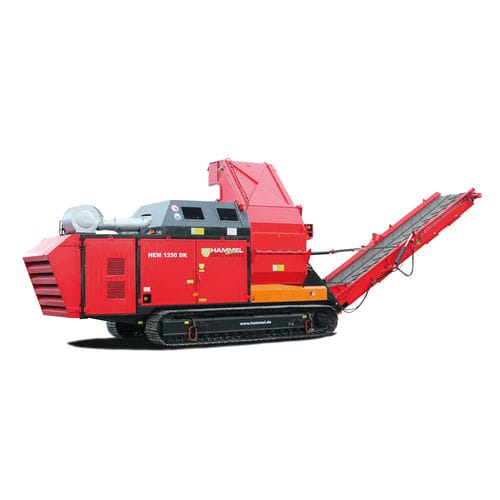 Déchiqueteur secondaire - HEM 1250 series - HAMMEL Recyclingtechnik GmbH - à 1 arbre / métal / mobile