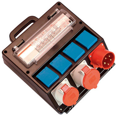 Coffret électrique équipé - 16 - 32 A, max. 440 V - as - Schwabe GmbH - mural / en plastique / pour distribution électrique