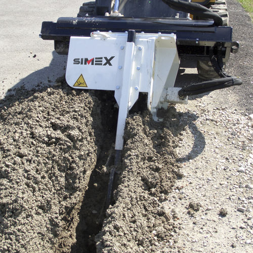 Trancheuse de sol à chaînes - CHD 90 - Simex S.r.l - à chenilles / pour chargeuse compacte