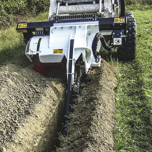 Trancheuse de sol à chaînes - CHD 120 - Simex S.r.l - sur pneus / pour chargeuse compacte